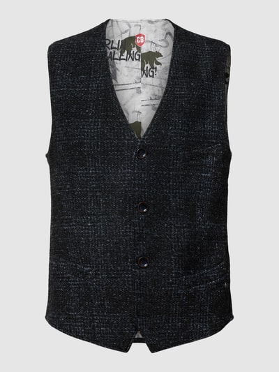 CG - Club of Gents Gilet met labeldetail, model 'Mosley' Marineblauw - 2