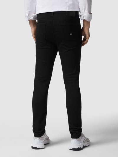Tommy Jeans Skinny fit jeans met stretch, model 'Simon' Zwart - 5