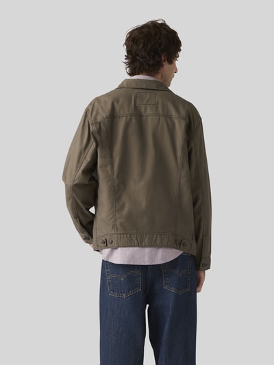 Levi's® jack in relaxed fit van mix van katoen en linnen Middenbruin - 5