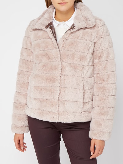 Jake*s Collection Wende-Jacke aus Webpelz Rosa 3