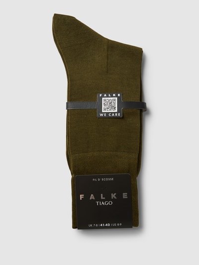 Falke Socken mit Label-Print Modell 'Tiago' Dunkelgruen 3