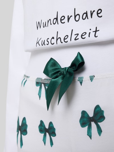 LOUIS & LOUISA Piżama z czystej bawełny model 'Kuschelig' Biały 2