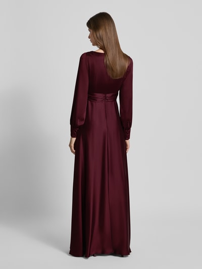 Jake*s Cocktail Avondjurk met V-hals Donkerrood - 5