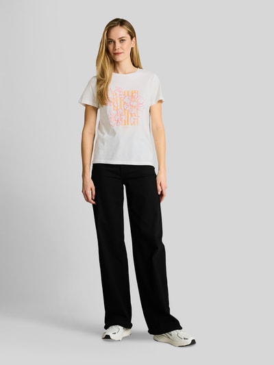 Tom Tailor Regular Fit T-Shirt aus reiner Baumwolle Weiss 1