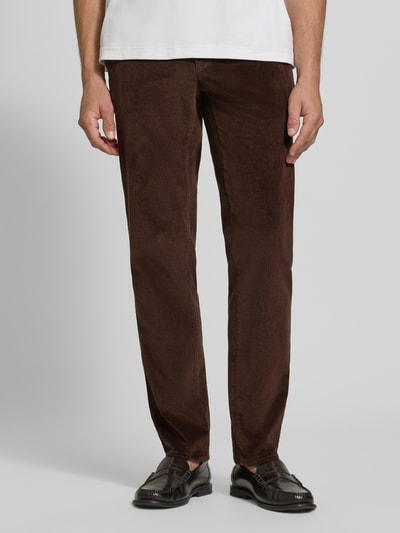 Brax Modern Fit Cordhose aus Baumwoll-Mix Modell 'Fabio' Dunkelbraun 4