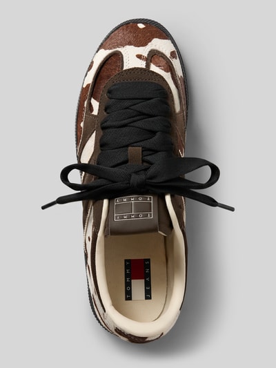 Tommy Jeans Low Top Sneaker aus echtem Kalbsleder Modell 'THE GREENWICH EDGE CALF HAIR' Dunkelbraun 3