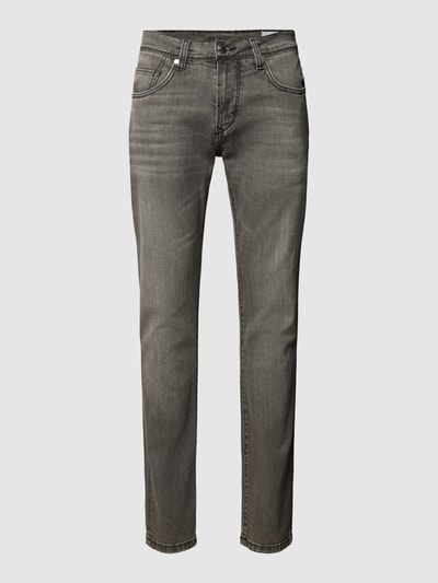 Baldessarini Tapered Fit Jeans in unifarbenem Design Modell 'Jaden' Graphit 2