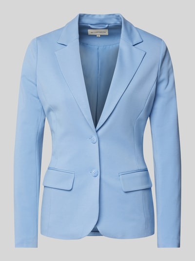 Tom Tailor Shaped Fit Blazer aus Jersey-Viskose-Mix mit angedeuteten Pattentaschen Hellblau 2