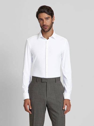 Jake*s Super Slim Fit Businesshemd mit Kentkragen Weiss 4