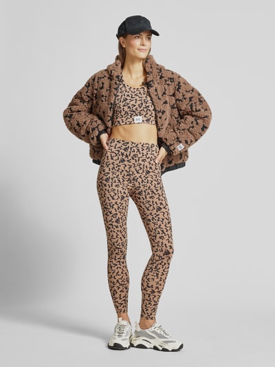 EA7 Emporio Armani Biustonosz sportowy z okrągłym dekoltem Beżowy 1