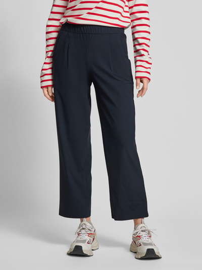 Gerry Weber Edition Loose fit stoffen broek met elastische band, model 'Mirela' Marineblauw - 4