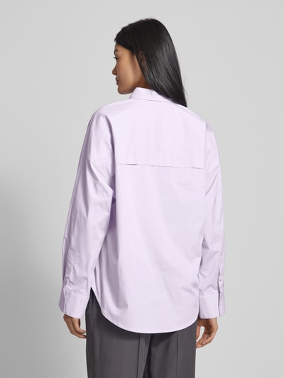 Esprit Bluzka koszulowa o kroju oversized z nakładanymi kieszeniami na piersi Lawendowy 5