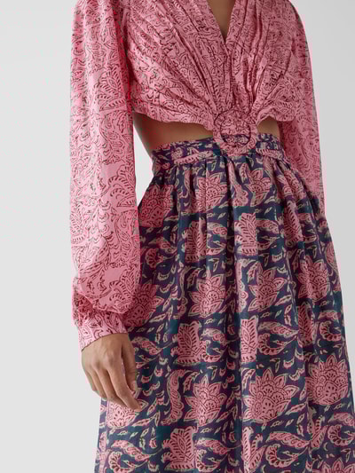 Hannah Artwear Seidenkleid mit floralem Allover-Muster Rosa 6