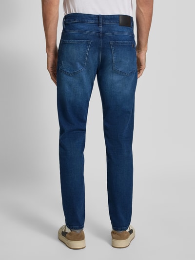 BOSS Orange Jeansy o kroju straight fit z mieszanki bawełny model ‘RE.MAINE’ Niebieski 5