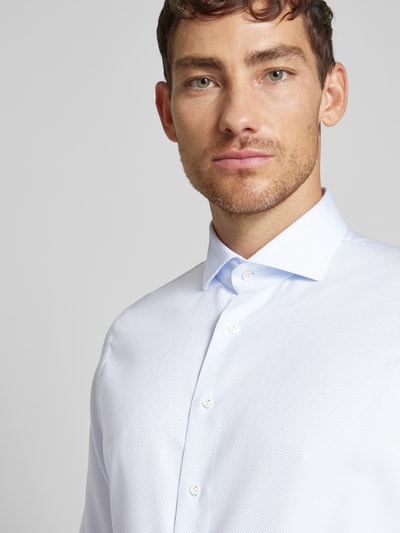 Profuomo Slim Fit Business-Hemd mit Haifischkragen Bleu 3