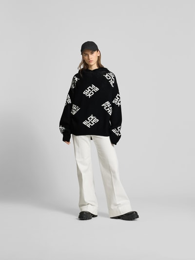 black palms Oversized Hoodie mit Kapuze Black 1