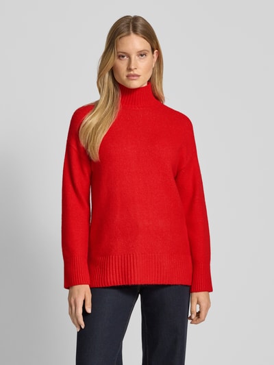 B.Young Oversized gebreide pullover met ribboorden, model 'Olma' Rood - 4