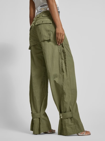 Rabanne Stoffhose mit Gesäßtaschen Khaki 3