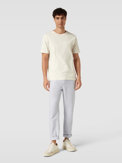 BOSS T-Shirt mit floralem Jacquard-Muster Modell 'Tiburt' Offwhite 1