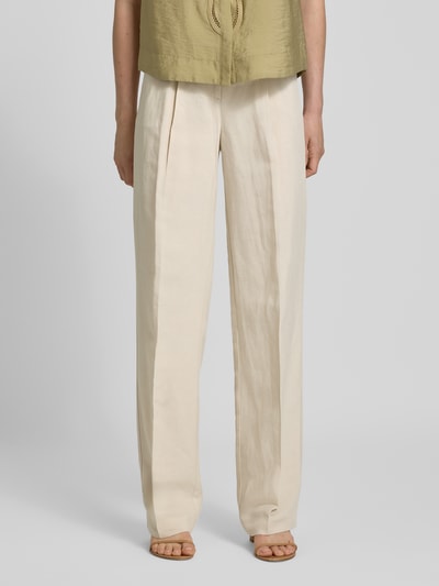 Christian Berg Woman Spodnie materiałowe z wpuszczanymi kieszeniami w stylu francuskim Gliniany 4