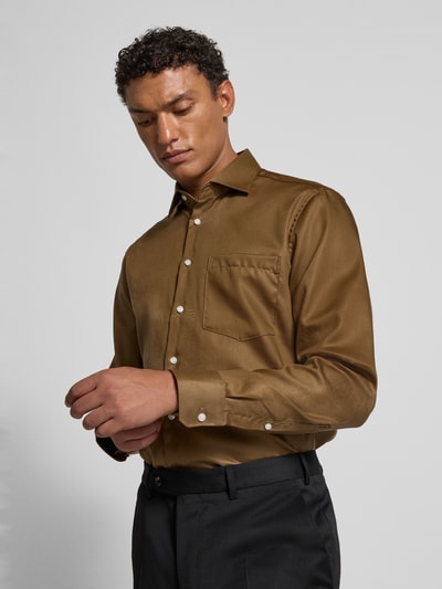 SEIDENSTICKER REGULAR FIT Regular Fit Business-Hemd mit Knopfleiste Beige 3