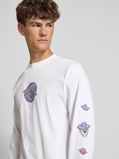 SANTA CRUZ Longsleeve mit Label-Print Modell 'WINKOWSKI' Weiss 3
