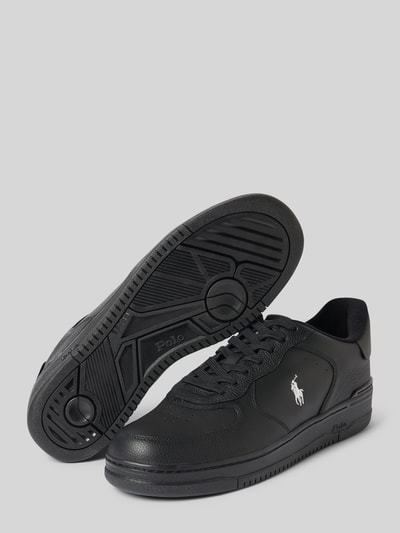 Polo Ralph Lauren Sneakersy skórzane z wyhaftowanym logo model ‘MASTERS’ Czarny 4