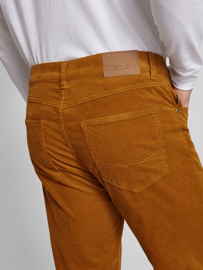 Christian Berg Men Corduroy broek met 5-pocketmodel Donkergeel - 3