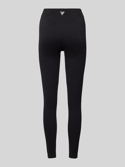 Guess Activewear Legginsy prążkowane z elastycznym pasem Czarny 3