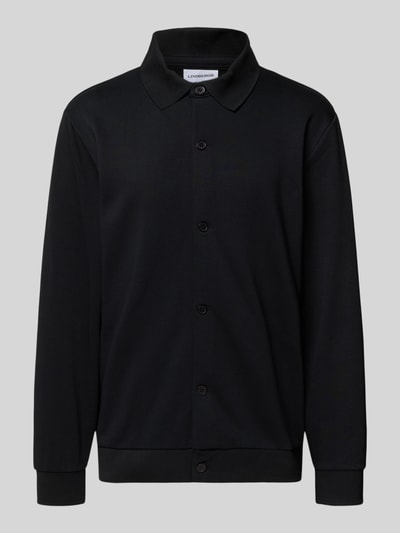Lindbergh Sweatjack met kentkraag Zwart - 2