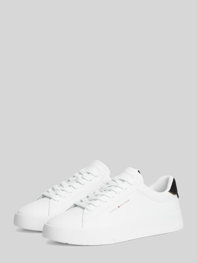 Tommy Hilfiger Sneaker aus Leder-Textil-Mix mit Label-Schriftzug Weiss 1