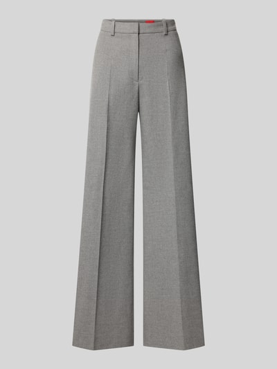 HUGO Wide Leg Hose mit Bundfalte Hellgrau 1