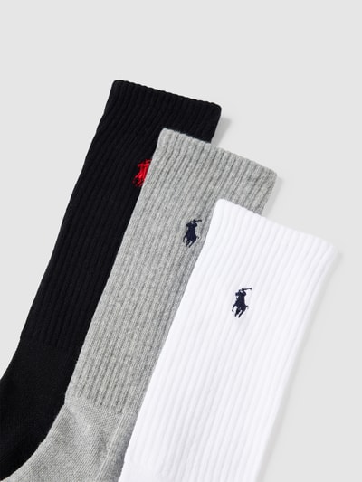 Polo Ralph Lauren Underwear Sokken met logostitching in een set van 3 paar Middengrijs gemêleerd - 2