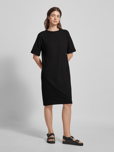 Knowledge Cotton Apparel Knielanges T-Shirt-Kleid mit Rundhalsausschnitt Black 1