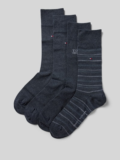 Tommy Hilfiger Socken mit Label-Details im 4er-Pack Jeansblau 1