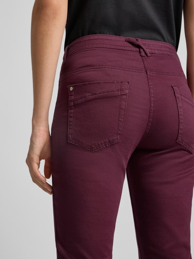 Tom Tailor Relaxed Fit Hose aus Baumwoll-Mix Bordeaux 3