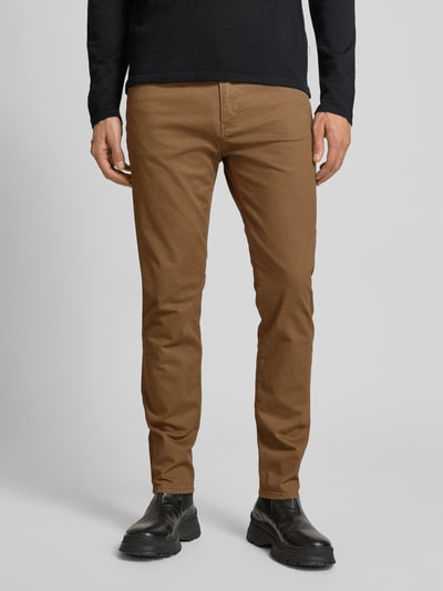 BOSS Slim Fit Chino mit Strukturmuster Modell 'DELAWARE' Camel 4