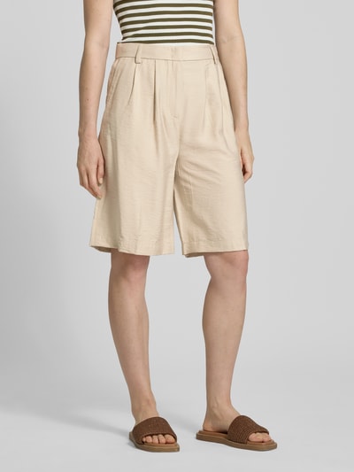 Christian Berg Woman Relaxed Fit Bermudas mit Bundfalten Kitt 4
