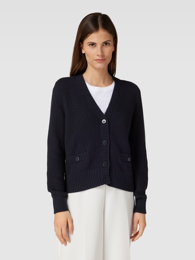 Repeat Cardigan in gebreide look Marineblauw - 4