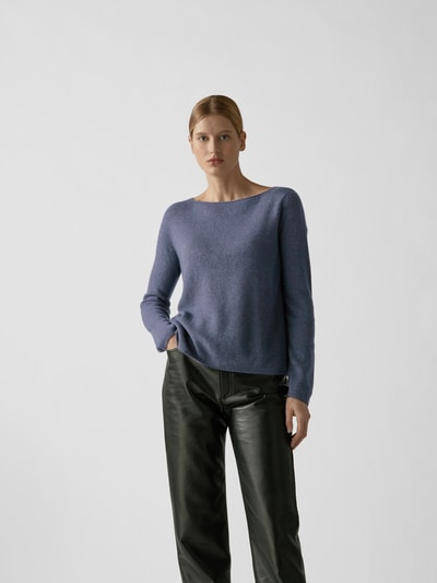 Agnona Pullover mit U-Boot-Ausschnitt Dunkelblau 4