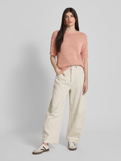 Marc O'Polo Loose Fit Strickpullover mit kurzem Arm Altrosa 1