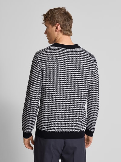 Emporio Armani Regular Fit Wollpullover aus Schurwolle mit Umlegekragen Weiss 5