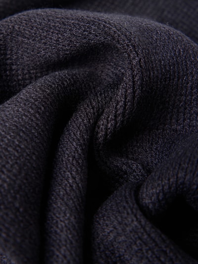 bugatti Set van sjaal en muts met labelstitchings Marineblauw - 2