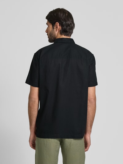 JOOP! Jeans Regular Fit Freizeithemd aus Leinen-Baumwoll-Mix Black 5