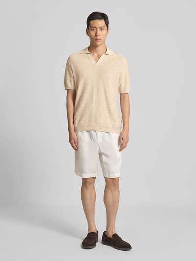 GABBA Poloshirt met V-hals Zand - 1