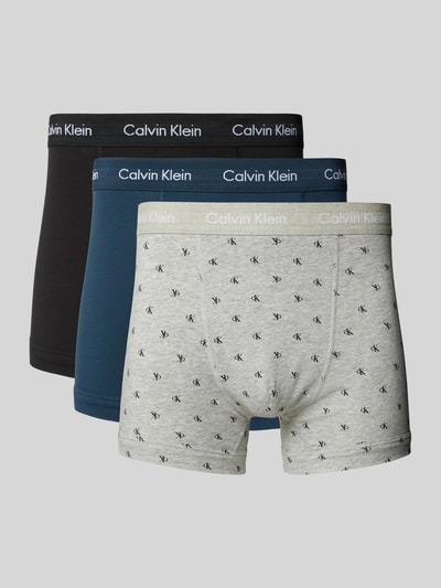 Calvin Klein Underwear Trunks mit Label-Bund im 3er-Pack Hellgrau 1