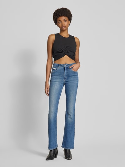 Calvin Klein Jeans Jeansy z poszerzaną nogawką o kroju skinny fit z 5 kieszeniami Jeansowy niebieski 1