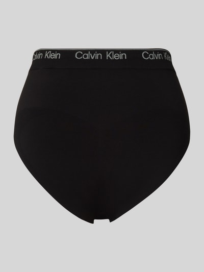 Calvin Klein Underwear Figi z wysokim stanem i pasem z logo Czarny 3