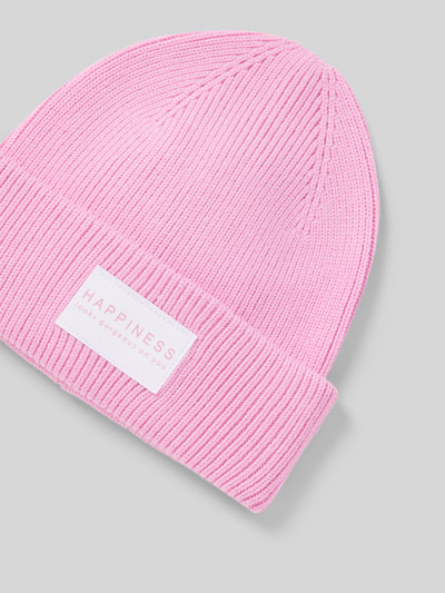 Only Beanie mit Umschlag und Label-Patch Modell 'ALPHA' Rosa 2