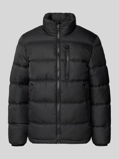 Tom Tailor Regular fit gewatteerd jack met opstaande kraag Zwart - 2